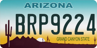 AZ license plate BRP9224