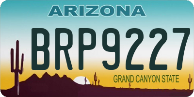 AZ license plate BRP9227