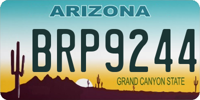 AZ license plate BRP9244