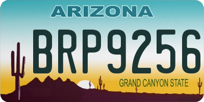 AZ license plate BRP9256