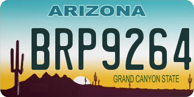 AZ license plate BRP9264