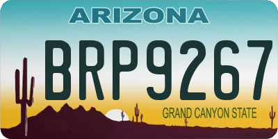 AZ license plate BRP9267