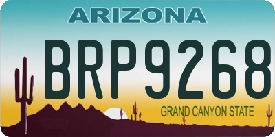 AZ license plate BRP9268