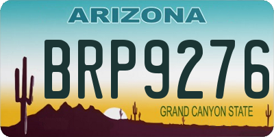 AZ license plate BRP9276