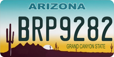 AZ license plate BRP9282