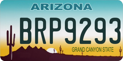 AZ license plate BRP9293