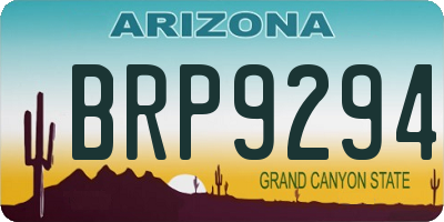 AZ license plate BRP9294