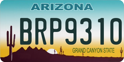 AZ license plate BRP9310