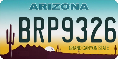 AZ license plate BRP9326