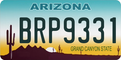 AZ license plate BRP9331
