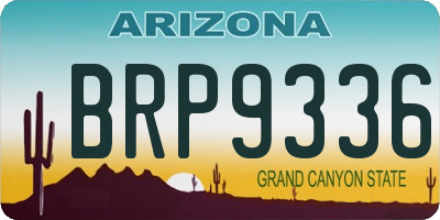 AZ license plate BRP9336
