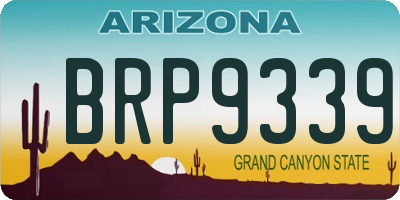 AZ license plate BRP9339