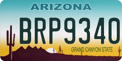 AZ license plate BRP9340