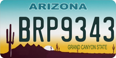 AZ license plate BRP9343
