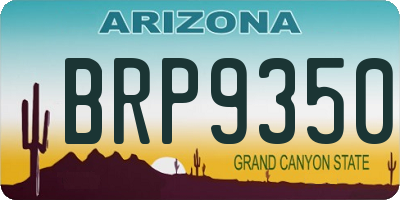 AZ license plate BRP9350