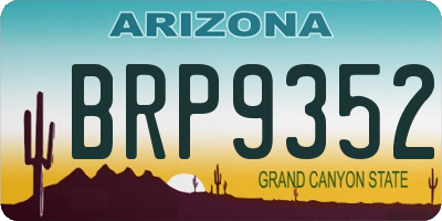 AZ license plate BRP9352