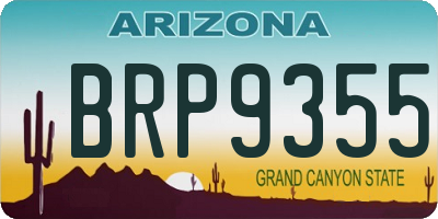 AZ license plate BRP9355