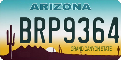 AZ license plate BRP9364