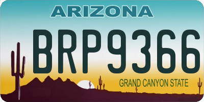 AZ license plate BRP9366