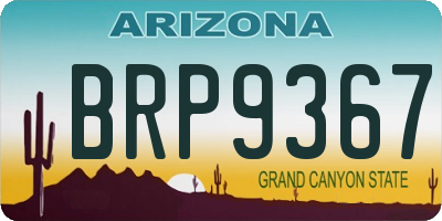 AZ license plate BRP9367