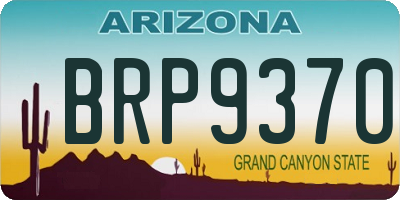 AZ license plate BRP9370