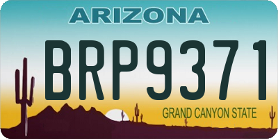 AZ license plate BRP9371