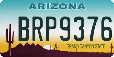 AZ license plate BRP9376