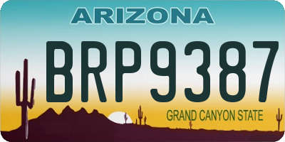 AZ license plate BRP9387