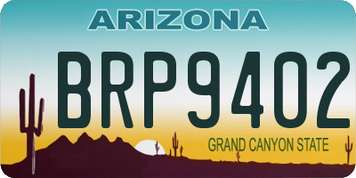 AZ license plate BRP9402