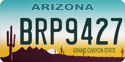 AZ license plate BRP9427