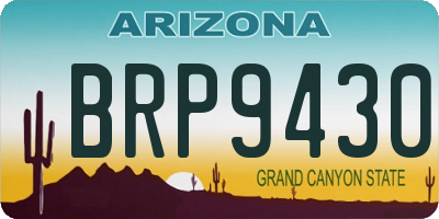 AZ license plate BRP9430