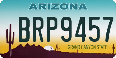 AZ license plate BRP9457