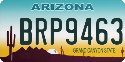AZ license plate BRP9463