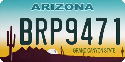 AZ license plate BRP9471