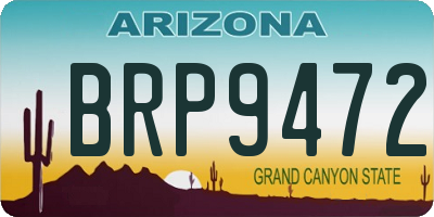 AZ license plate BRP9472