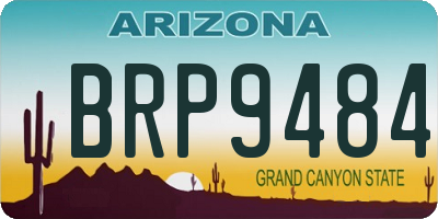 AZ license plate BRP9484