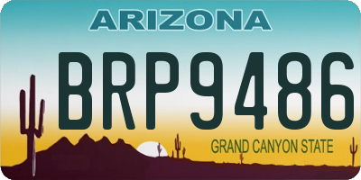 AZ license plate BRP9486