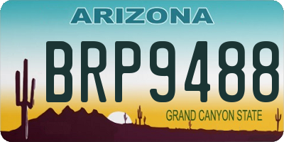 AZ license plate BRP9488
