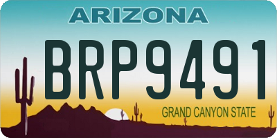 AZ license plate BRP9491