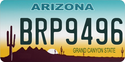AZ license plate BRP9496