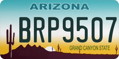 AZ license plate BRP9507