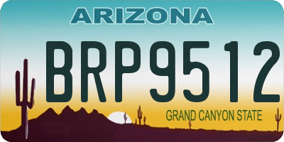 AZ license plate BRP9512