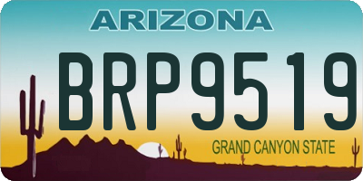 AZ license plate BRP9519