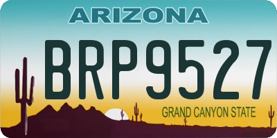 AZ license plate BRP9527