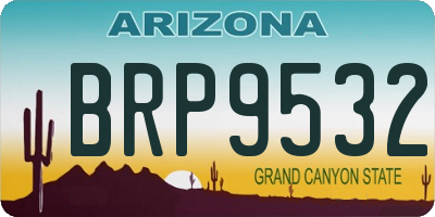 AZ license plate BRP9532