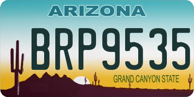 AZ license plate BRP9535