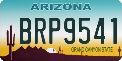 AZ license plate BRP9541
