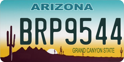 AZ license plate BRP9544