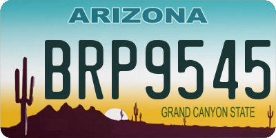 AZ license plate BRP9545