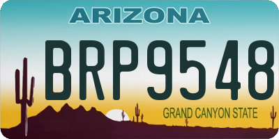 AZ license plate BRP9548